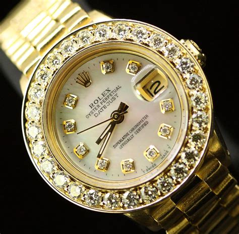 rolex oyster perpetual datejust 18k diamond|Rolex Datejust 18k gold price.